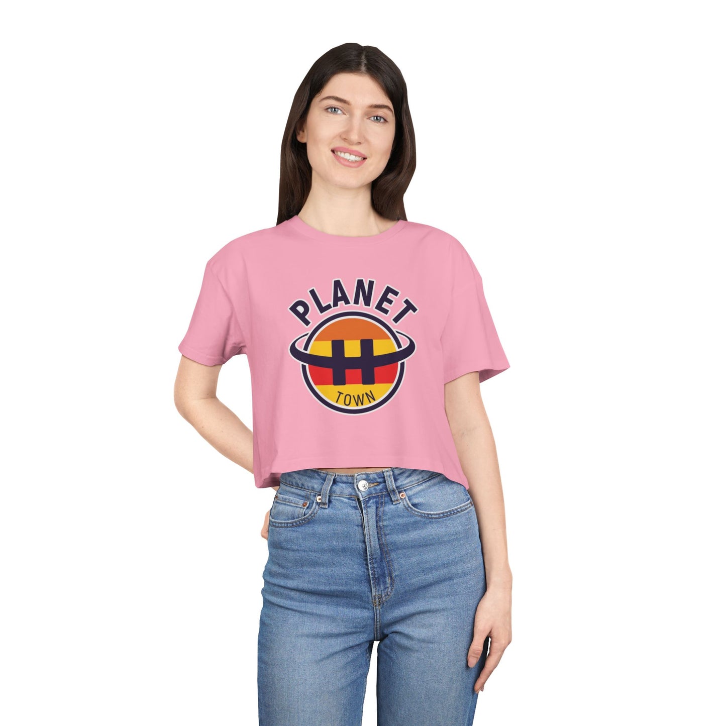 Planet H- Town Women's Crop Tee
