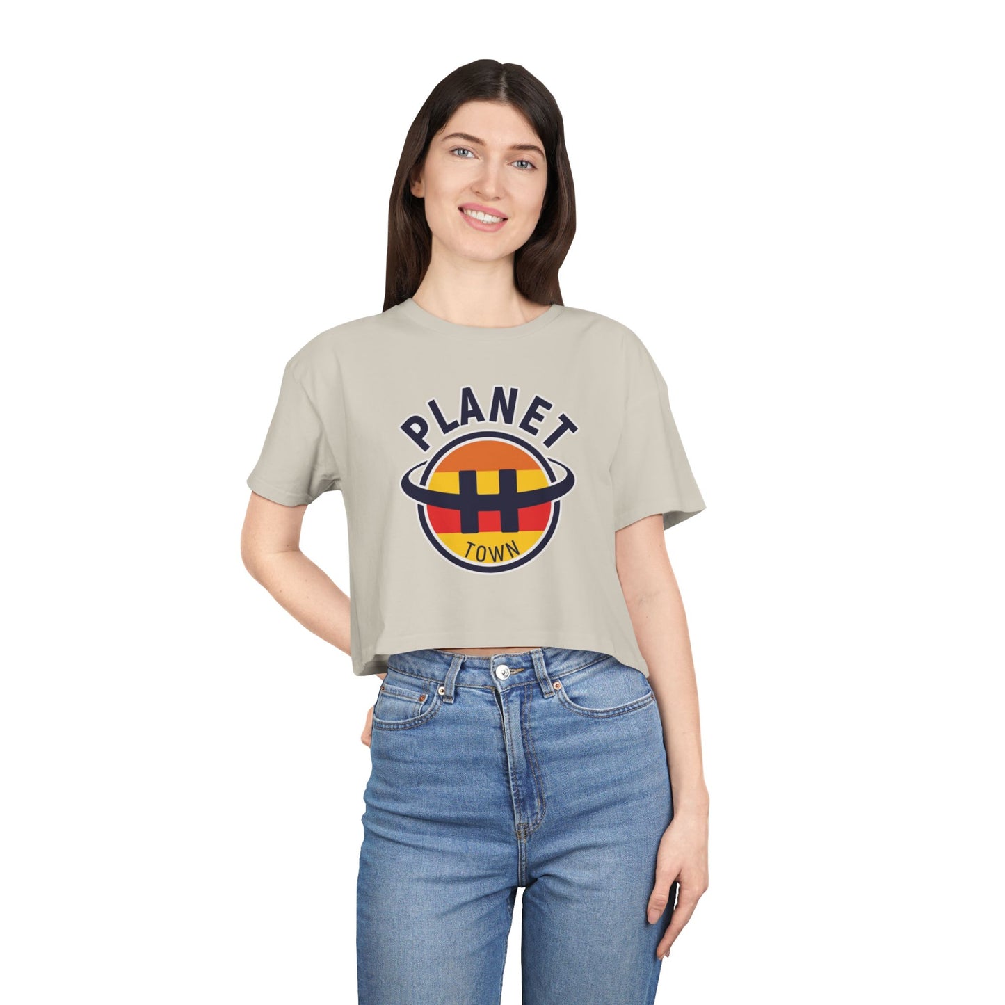 Planet H- Town Women's Crop Tee