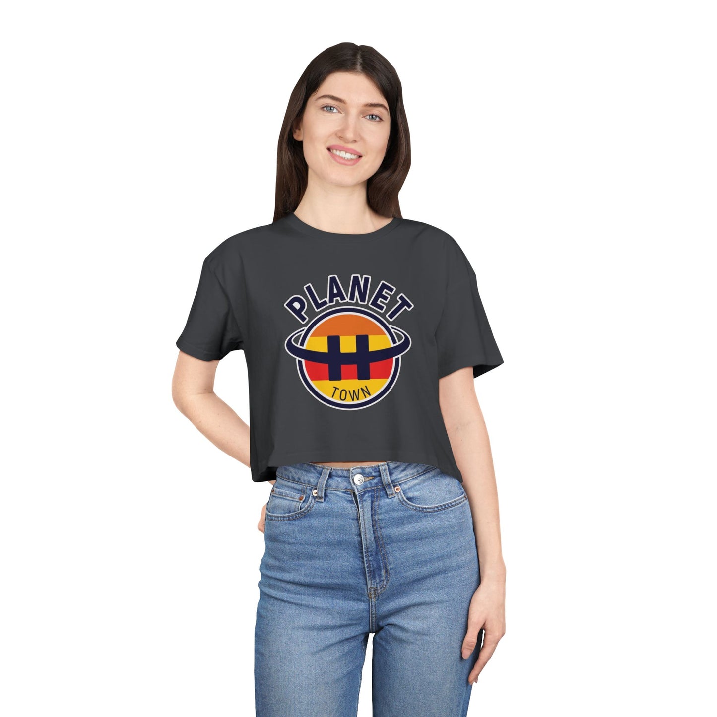 Planet H- Town Women's Crop Tee