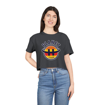 Planet H- Town Women's Crop Tee