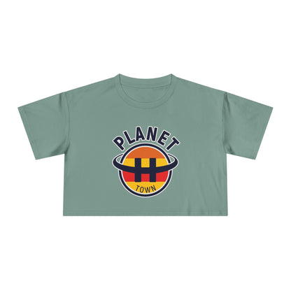 Planet H- Town Women's Crop Tee