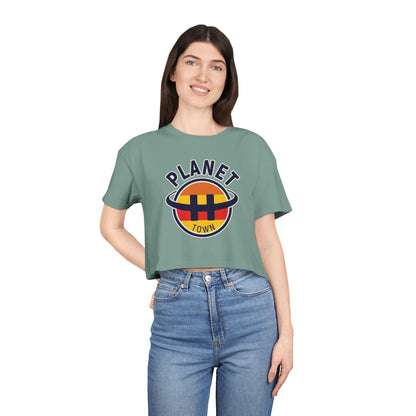 Planet H- Town Women's Crop Tee