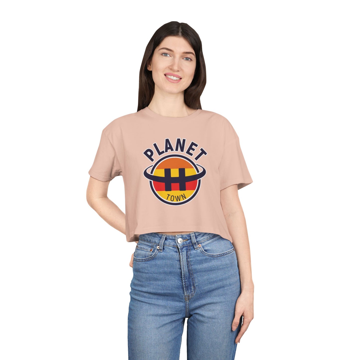 Planet H- Town Women's Crop Tee