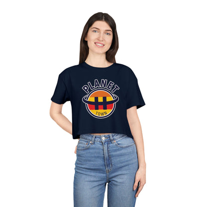 Planet H- Town Women's Crop Tee