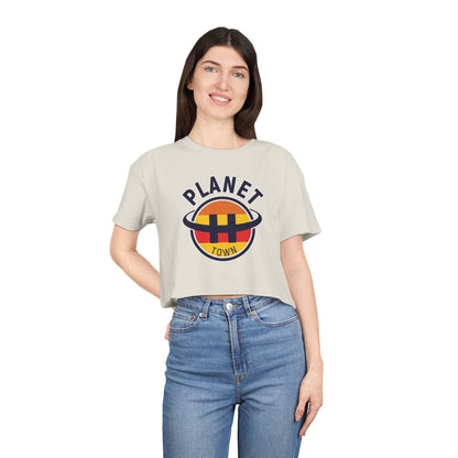 Planet H- Town Women's Crop Tee