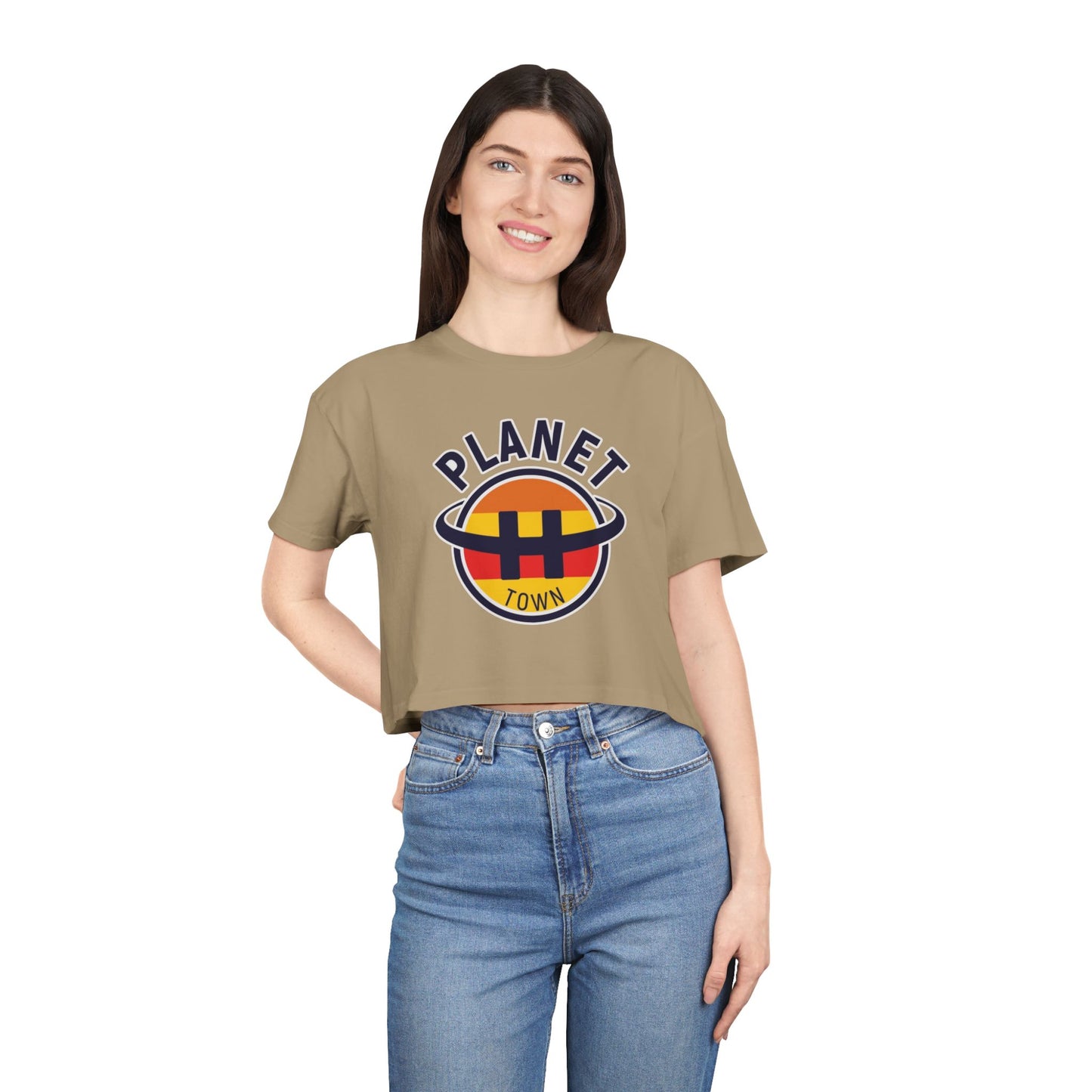 Planet H- Town Women's Crop Tee