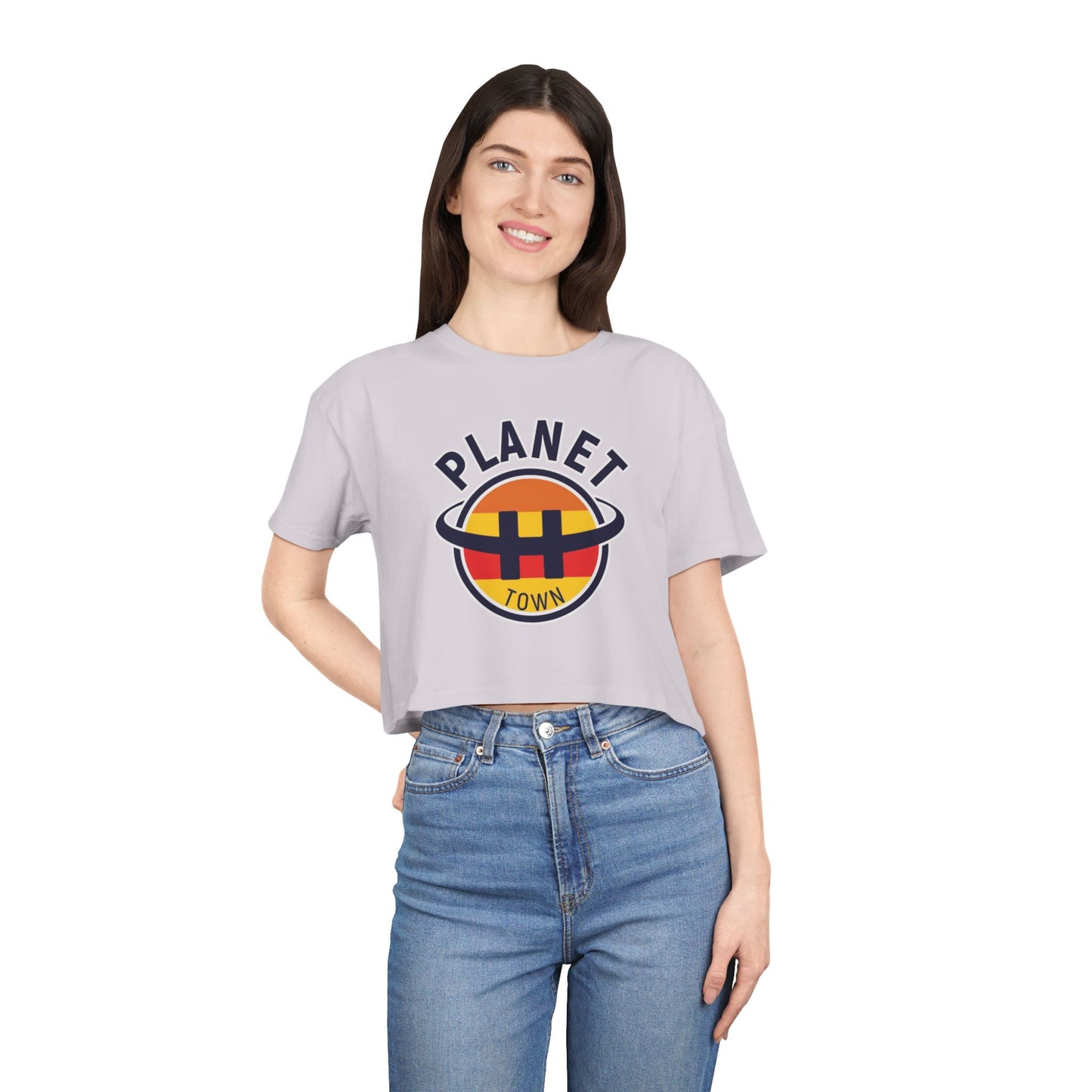 Planet H- Town Women's Crop Tee