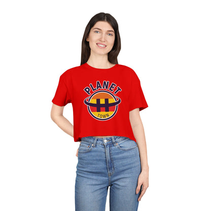 Planet H- Town Women's Crop Tee