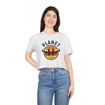 Planet H- Town Women's Crop Tee